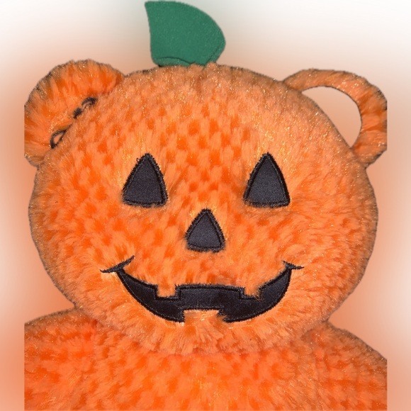 Build a Bear Glowing Jack-o’-lantern Orange Plush Pumpkin Toy Stuffy Doll - Picture 3 of 6